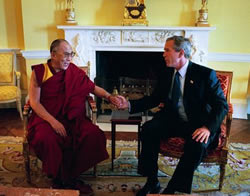 Dalai Lama with President Bush Dalai Lama with President Bush