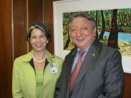 Maria Otero and Lodi Gyari
