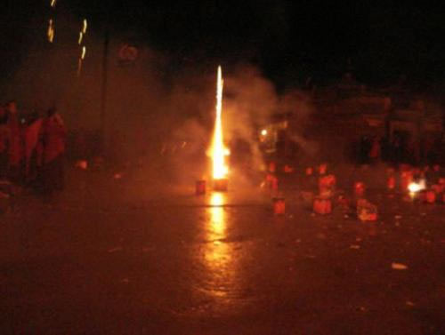 Tibetans celebrate at the Barkhor