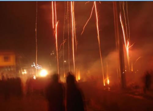 Tibetans celebrate at the Barkhor 