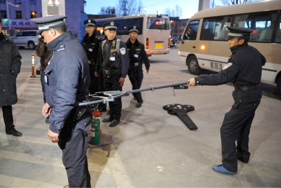 military drill in Lhasa