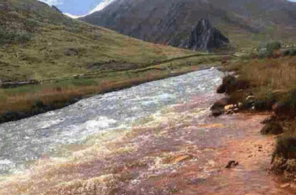 polluted river