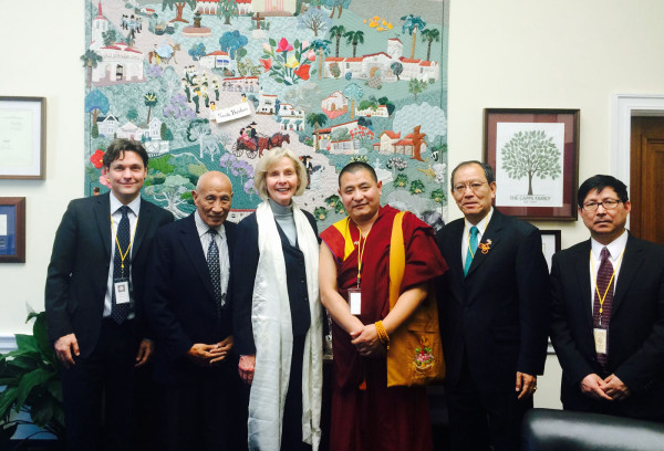 President of ICT Matteo Mecacci, along with Tibet Lobby Day participants, meet with Representative Lois Capps from California.