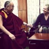 Melissa Mathison with His Holiness the Dalai Lama
