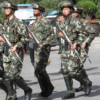 Chinese troops in Tibet