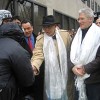Ambassador Siv (middle) and Richard Gere meet hunger strikers near the UN on April 12.