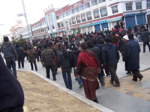 Protesters demonstrate in Machu